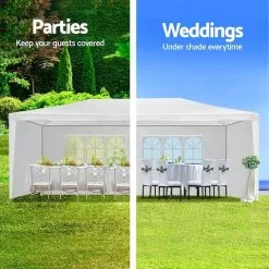Instahut Gazebo Marquee Outdoor Wedding Gazebos Tent 3x6m -Outdoor Living Sales Store OuHTI r6sNZioe1UwAGlmfais