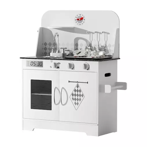 Keezi Kids Kitchen Set Pretend Play Wooden Toys Cooking Cookware Childrens Toy 1 Keezi Kids Kitchen Set Pretend Play Wooden Toys Cooking Cookware Childrens Toy