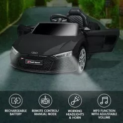 Kahuna Audi Sport Licensed Kids Electric Ride On Car Remote Control Black -Outdoor Living Sales Store PiXKAkyrydgT15SdFZl1Zamo8