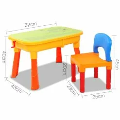 Keezi Kids Outdoor Sand And Water Toddler Children Table & Chair Sandpit Toy Set -Outdoor Living Sales Store QCHiJmz4DPXxrwKmDuzeSl3Kw
