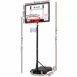 Everfit Pro Portable Basketball Stand System Hoop Height Adjustable Net Ring Kid -Outdoor Living Sales Store QyaAIDeDomrBtHkaQRI5irF3s
