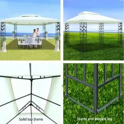 Instahut Gazebo Marquee Tent Wedding Gazebos White 4x3m -Outdoor Living Sales Store REZdj7x5cvDNUvUPSdeYoMO 0