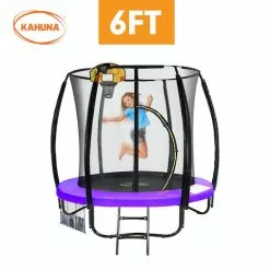 Kahuna Classic 6ft Trampoline With Basketball Set - Purple