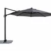 Rome 3.5m Octagonal Solar LED Cantilever Charcoal Umbrella