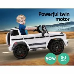 Rigo Mercedes-Benz Licensed Ride On Car AMG G63 Kids Toy White -Outdoor Living Sales Store Rm7HeAsX86vqo8ez8udERkl6k