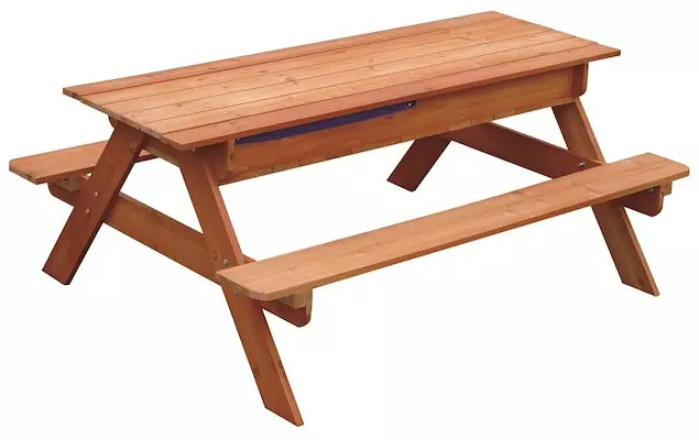 Keezi Kids Timber Picnic And Play Table With Sand And Water Play Box 2 Keezi Kids Timber Picnic And Play Table With Sand And Water Play Box - Image 2