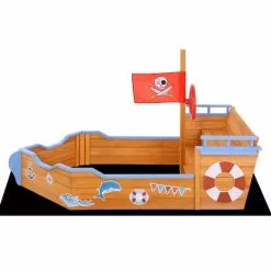 Keezi Boat Shaped Sand Pit -Outdoor Living Sales Store S51UZ1wM3TgSbAxWMdM0wvo5Y