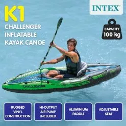 Intex Challenger K1 Inflatable Kayak 68305NP -Outdoor Living Sales Store SBJfbtz2jPTI06tHThuru8FI