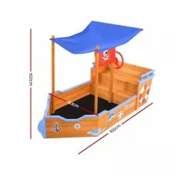 Keezi Sandpit Toy Box Kids Canopy Sand Pit Outdoor Wooden Play Set Large Seat -Outdoor Living Sales Store SL96w223XNcGP rfDumDZjweo