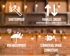 Festoon Globe Solar Lights -Outdoor Living Sales Store SLIGHTFESTSML 06