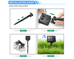 Festoon Globe Solar Lights -Outdoor Living Sales Store SLIGHTFESTSML 08