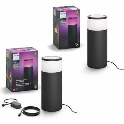 Philips Hue Outdoor Pedestal Kit W/ Extension Colour Ambiance LED Light/Lighting