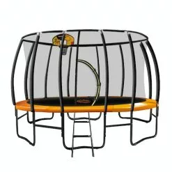 Trampoline Kahuna 12ft With Basketball Set - Orange
