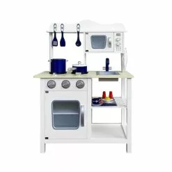 Keezi Kids Kitchen Play Set Wooden Pretend Play Sets Childrens Cooking Home Cookware White -Outdoor Living Sales Store T3a6190z07Z jehgz2zOn9Pxg