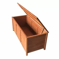Outdoor Storage Bench Garden Chair Wooden Box Seat Chest Furniture Gardeon