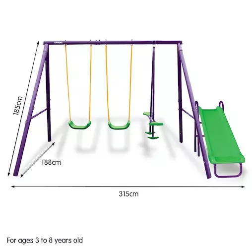 Swing Set With Slide Kahuna 4-Seater Outdoor Play Equipment 10 Swing Set With Slide Kahuna 4-Seater Outdoor Play Equipment - Image 10