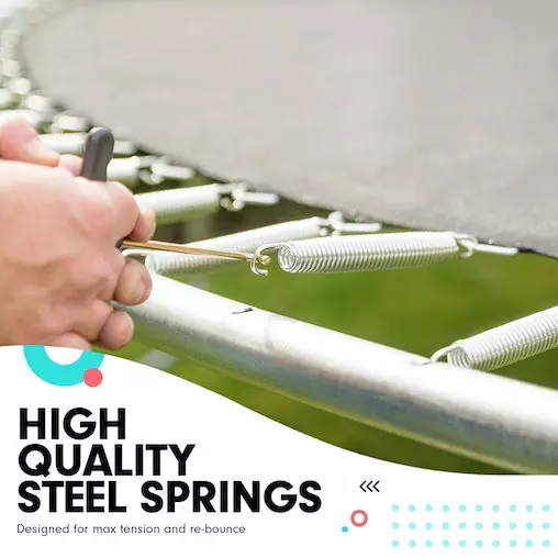 Kahuna Blizzard 14ft Trampoline With Basketball Set - Pink 6 Kahuna Blizzard 14ft Trampoline With Basketball Set - Pink - Image 6