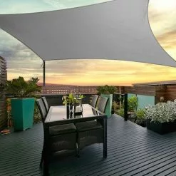 Instahut Sun Shade Sail Cloth Shadecloth Outdoor Canopy Rectangle 280gsm 5x6m Grey -Outdoor Living Sales Store UIF9aoWtgu xhL2mxEcl3QYG0