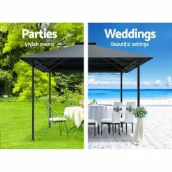 Instahut Gazebo 3x3 Marquee Outdoor Gazebos Tent Iron Art 10 Instahut Gazebo 3x3 Marquee Outdoor Gazebos Tent Iron Art -Outdoor Living Sales Store UhycbkQrEyGDfKRDmiUlOEo1Y