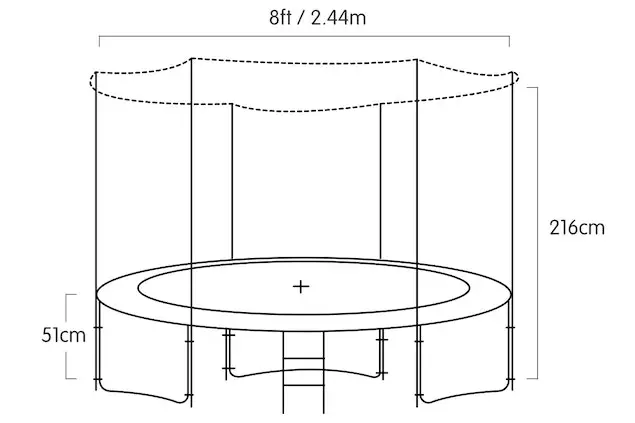 Kahuna Trampoline Blizzard 8ft - Rainbow 11 Kahuna Trampoline Blizzard 8ft - Rainbow - Image 11