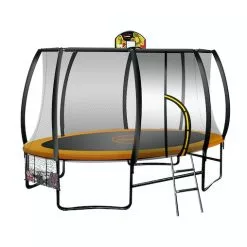 Kahuna Trampoline 8 Ft X 14ft Oval With Basketball Set - Orange