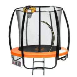 Trampoline Kahuna 8 Ft With Basketball Set - Orange