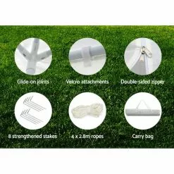 Instahut Gazebo 3x3 Outdoor Marquee Gazebos Wedding Camping Tent 4 Panel 12 Instahut Gazebo 3x3 Outdoor Marquee Gazebos Wedding Camping Tent 4 Panel -Outdoor Living Sales Store Vf Wx4oDuO0khFgoupNbXlQGc