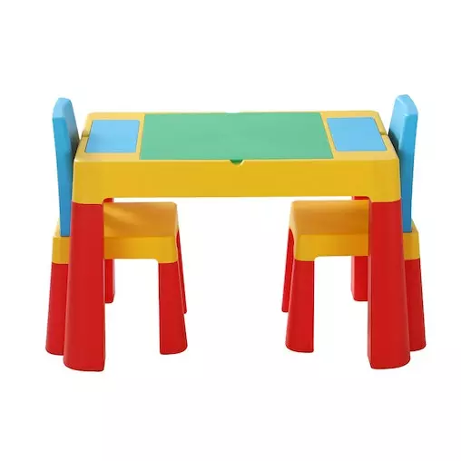 Keezi 3-Piece Kids Table And Chairs Set 2-in-1 Building Block Desk 3 Keezi 3-Piece Kids Table And Chairs Set 2-in-1 Building Block Desk - Image 3