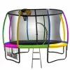 Kahuna Trampoline 12 Ft With Basketball Set - Rainbow