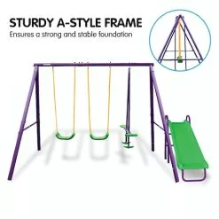 Swing Set With Slide Kahuna 4-Seater Outdoor Play Equipment 16 Swing Set With Slide Kahuna 4-Seater Outdoor Play Equipment -Outdoor Living Sales Store Y LrvEnXABvLLf79zp3txN fs