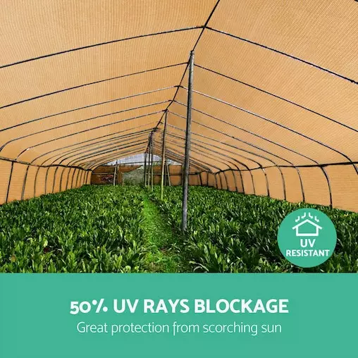 Instahut 50% Sun Shade Cloth Shadecloth Sail Roll Mesh Outdoor 100gsm 3.66x20m 7 Instahut 50% Sun Shade Cloth Shadecloth Sail Roll Mesh Outdoor 100gsm 3.66x20m - Image 7