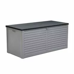 Gardeon 490L Outdoor Storage Box Container Indoor Garden Bench Toy Tool Sheds Deck Black -Outdoor Living Sales Store YppxfhqKPWuR7bZlIhhZ4yNxE