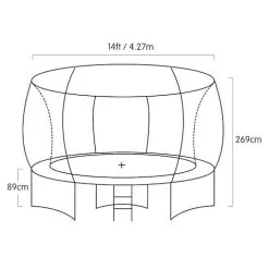 Trampoline Kahuna 14ft With Basketball Set - Orange -Outdoor Living Sales Store Yz5B XaSlRiEMbQgz5 7yCL8
