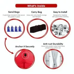 Gazebo Tent Marquee 3x3 PopUp Outdoor Wallaroo Red -Outdoor Living Sales Store a9dfCYPaUDhZ 1DjPIeFieOV8