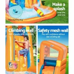 Bestway Inflatable Water Slide Pool Slide Jumping Castle Playground Toy Splash -Outdoor Living Sales Store aLmj9J4 5cqTdNQynQ UrReb8