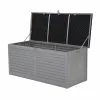 Gardeon 490L Outdoor Storage Box Container Indoor Garden Bench Toy Tool Sheds Deck Black
