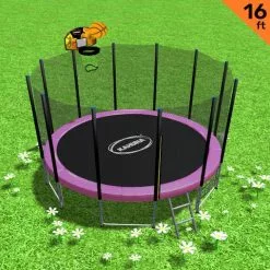 Kahuna Blizzard 16ft Trampoline With Basketball Pink -Outdoor Living Sales Store agHGOEgS8xmVpSXjvq1sI9tN0