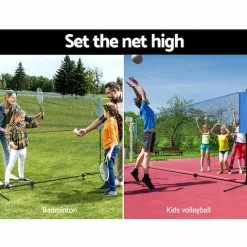 Everfit Portable Sports Net Stand Badminton Volleyball Tennis Soccer 4M 4FT Blue -Outdoor Living Sales Store ahNAvsbvPWEJlk29 m37eZprw