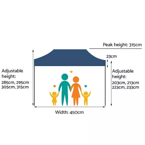 Instahut Gazebo Pop Up Marquee 3x4.5 Tent Folding Gazebos 2 Instahut Gazebo Pop Up Marquee 3x4.5 Tent Folding Gazebos - Image 2