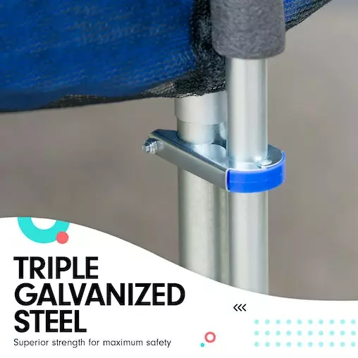 Kahuna Blizzard 14ft Trampoline With Basketball Set - Blue 7 Kahuna Blizzard 14ft Trampoline With Basketball Set - Blue - Image 7