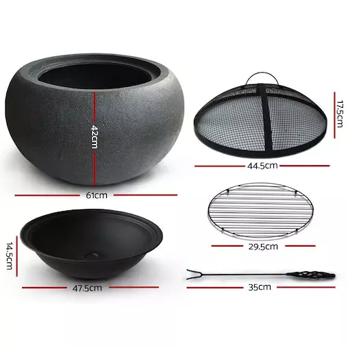 Grillz Outdoor Portable Fire Pit 2 Grillz Outdoor Portable Fire Pit - Image 2