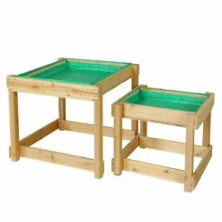 Keezi Kids Sandpit Sand And Water Wooden Table With Cover
