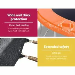 Everfit 8FT Trampoline Round Trampolines Kids Present Gift Enclosure Safety Net Pad Outdoor Orange 9 Everfit 8FT Trampoline Round Trampolines Kids Present Gift Enclosure Safety Net Pad Outdoor Orange -Outdoor Living Sales Store btNd1TL1xFSR4d CbYPEeeq1s