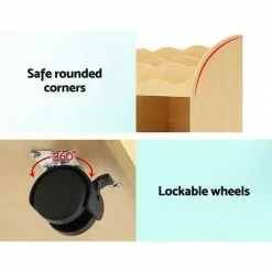 Keezi Kids Bookshelf Children Bookcase Toy Storage Box Organizer Display 2 Bins -Outdoor Living Sales Store cdWrkP9VbG2TugzFOoMr4x9o4