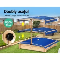 Keezi Outdoor Sand Pit- Natural Timber With Canopy -Outdoor Living Sales Store ct7lgYPZd1Z8249Z m5QfBqk8