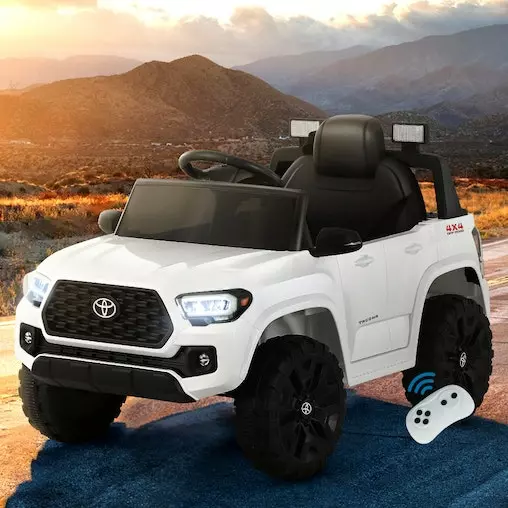 Rigo Toyota Ride On Car Kids Electric Off Road Tacoma Jeep White 7 Rigo Toyota Ride On Car Kids Electric Off Road Tacoma Jeep White - Image 7