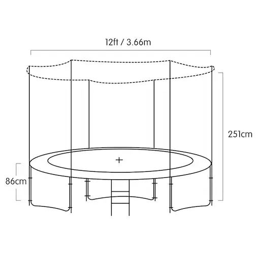 Kahuna Blizzard 12ft Trampoline With Net -Purple 11 Kahuna Blizzard 12ft Trampoline With Net -Purple - Image 11