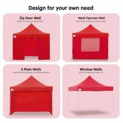 Gazebo Tent Marquee 3x3 PopUp Outdoor Wallaroo Red -Outdoor Living Sales Store e8l0n5KpkHVHGDHPOIaI03nDw