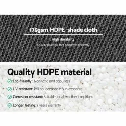 Instahut Shade Cloth Sail 70% UV Garden Mesh Roll Outdoor 3.66x30m 10 Instahut Shade Cloth Sail 70% UV Garden Mesh Roll Outdoor 3.66x30m -Outdoor Living Sales Store eIaqNPdvNxIbw d1vwUC4aSU8