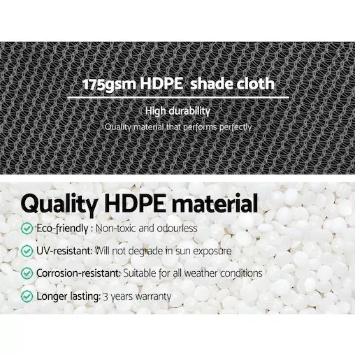 Instahut Shade Cloth Sail 70% UV Garden Mesh Roll Outdoor 3.66x30m 5 Instahut Shade Cloth Sail 70% UV Garden Mesh Roll Outdoor 3.66x30m - Image 5